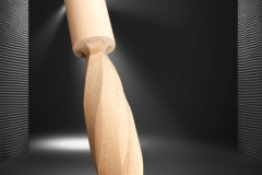gewendelter Holzgriff